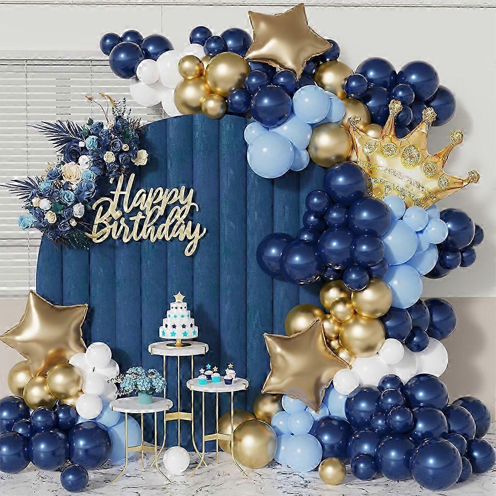 Navy Gold Birthday Balloon Kit