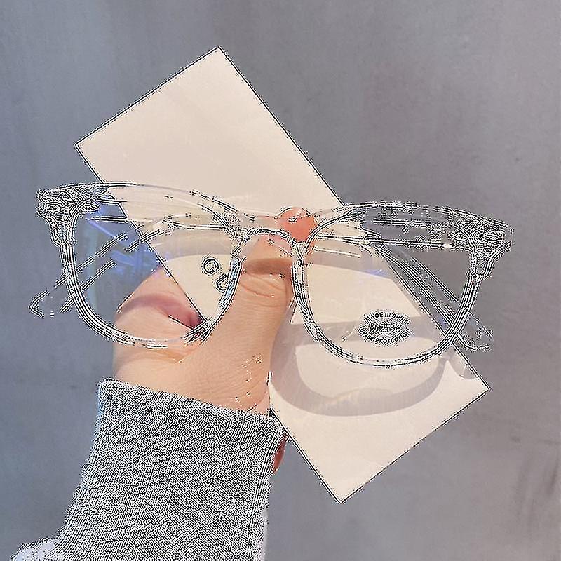 Transparent Frame Anti-blue Light Round Frame Glasses