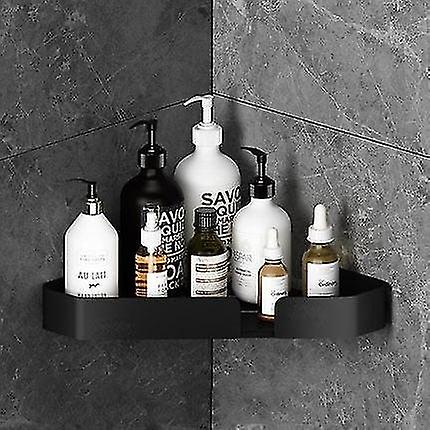 Wall Mounted- Corner Shelves Square, Basket Hanger Rack With Robe Hook