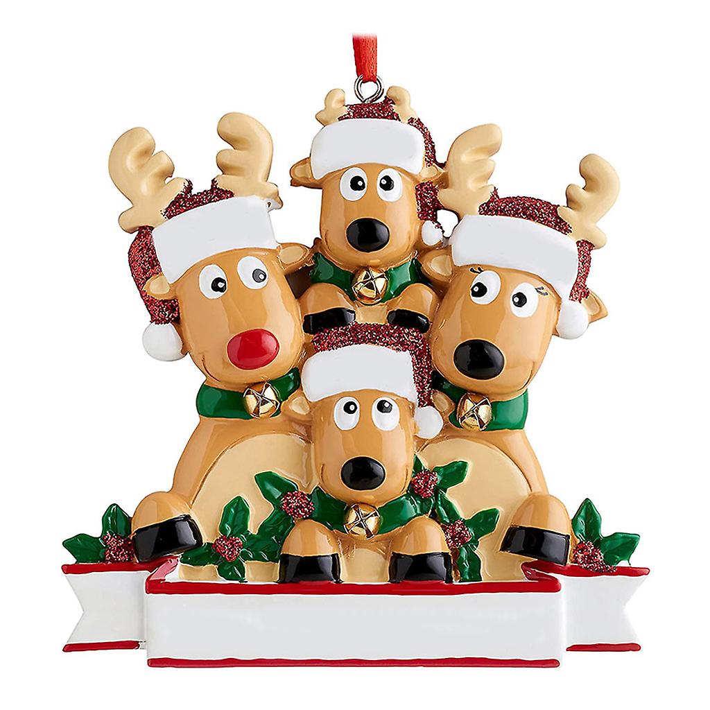 4 Reindeers Christmas Tree Ornaments