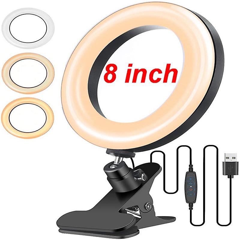 8''led Lamp Ring Light Dimmable Selfie Photograph Lighting For Makeup