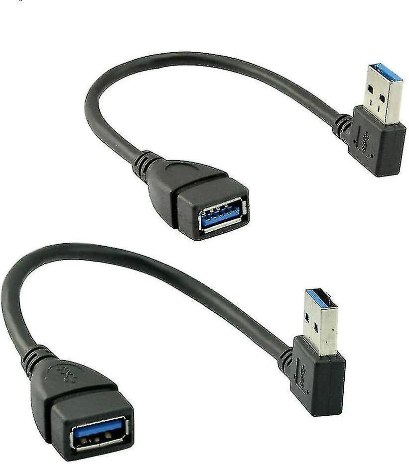 2 Pieces Of Usb 3.0 -to-fe Extens Cabft And Right Ers (20 Cm)