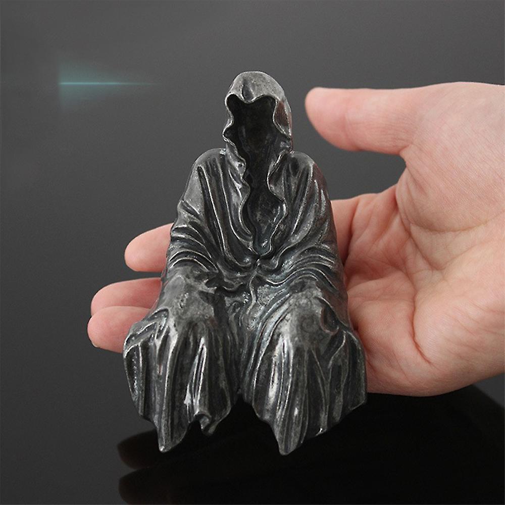 Reaping Solace The Reaper Sitting Statue Gothic Tabletop Resin Black