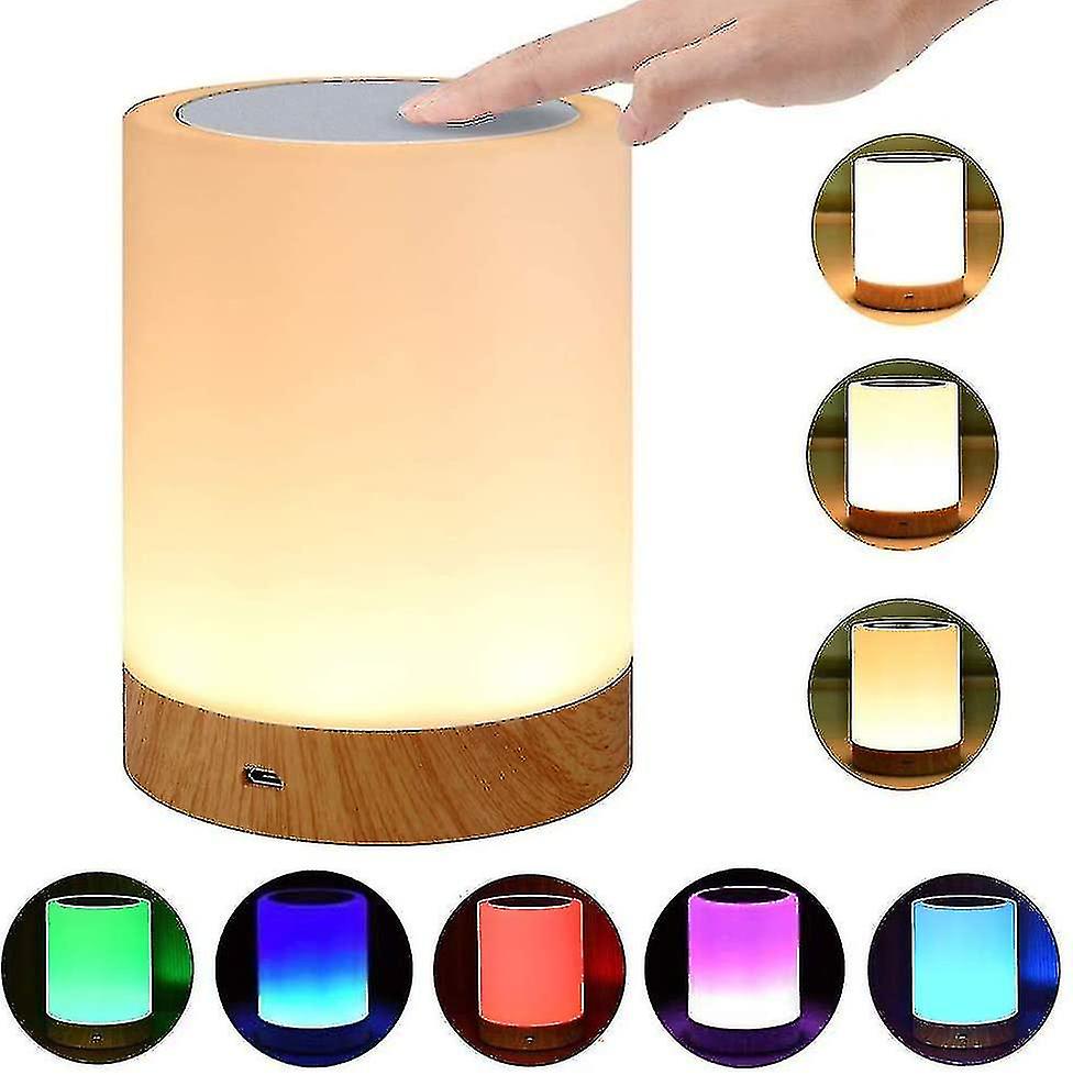 Led Bedside Lamp, Touch Dimmable Atmosphere Table Lamp For Living Room Bedroom
