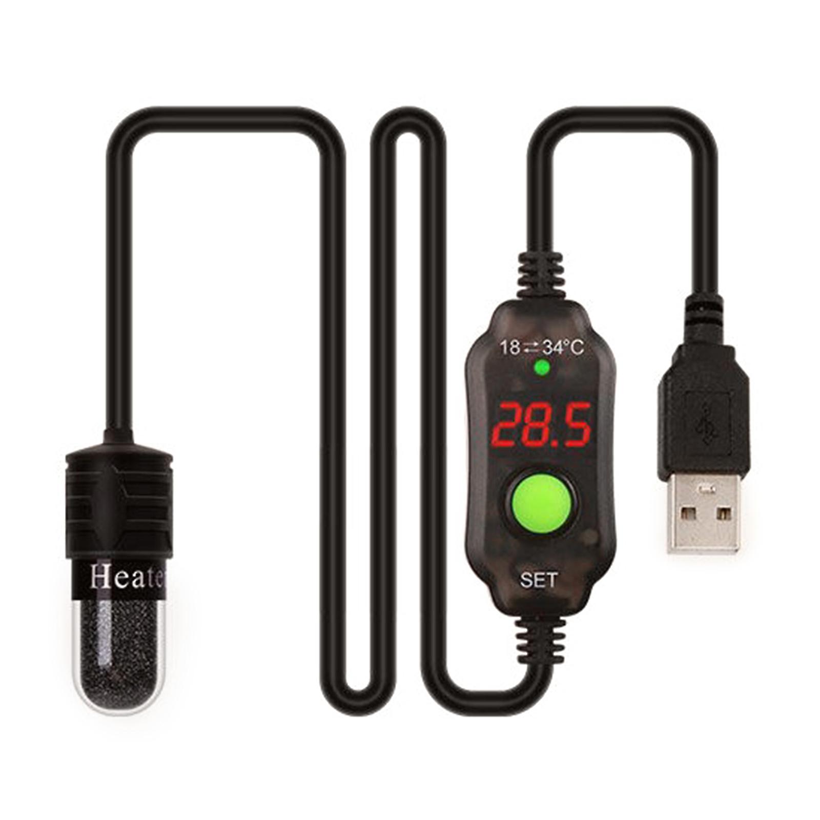 Aquarium Betta Heater Adjustable Temperature Digital Display for Mini Tanks