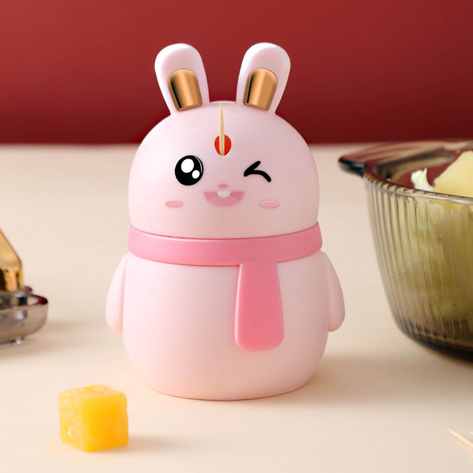 Rabbit New Year Toothpicks Holder Container Easy To Use Ef