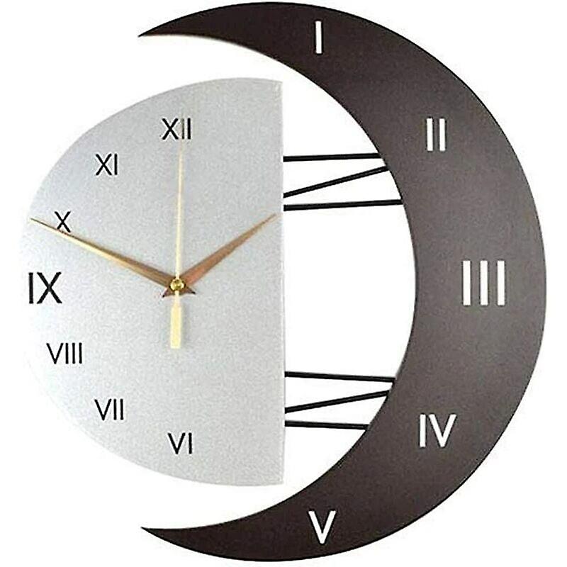 Modern Wall Clock Modern Design Wall Clock Creative Moon Frame Kitchen Clock Home Wall Clock (33 33)