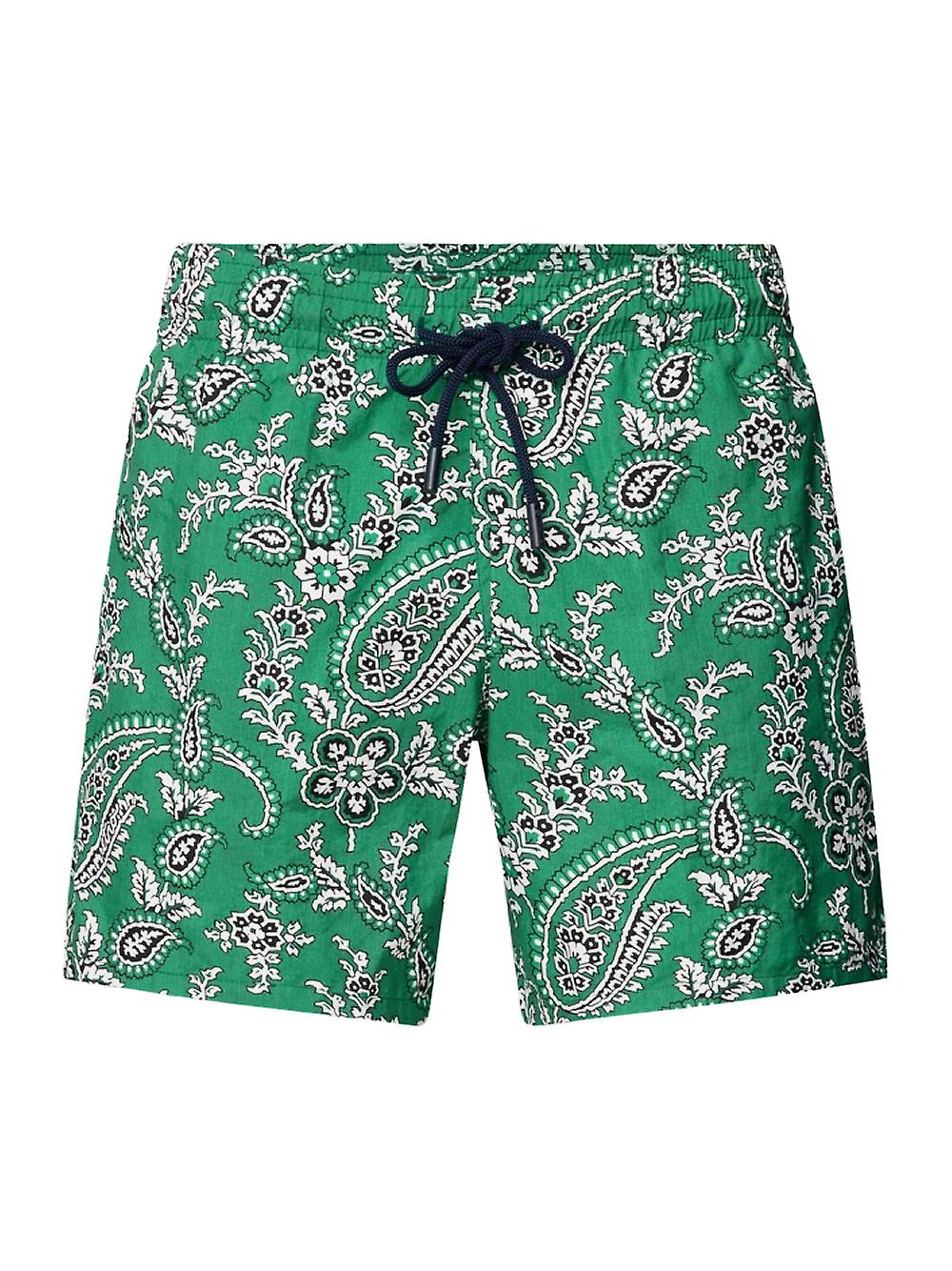 Paisley Print Logo Swim Shorts