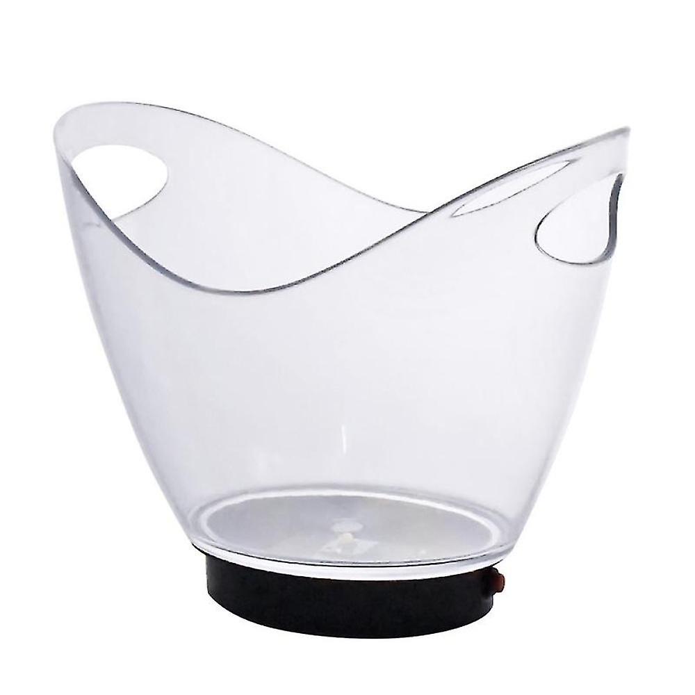 Luminous Plastic Ice Bucket Transparent Colorful Led Ice Bucket Ice Bucket For Bar And Restaurant
