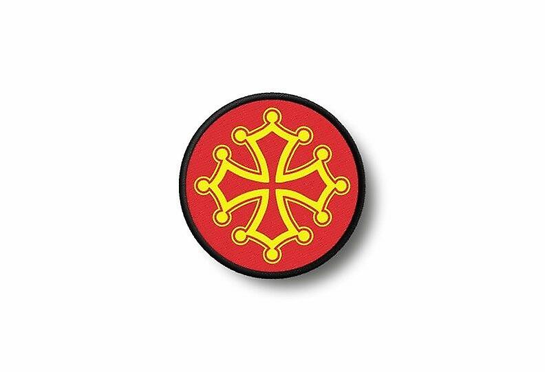 Patch Ecusson Brode Prints Thermocollant Flag Cross Occitane Occitan