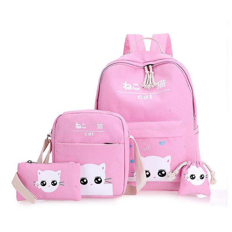 Niedliches Katzenrucksack-Set