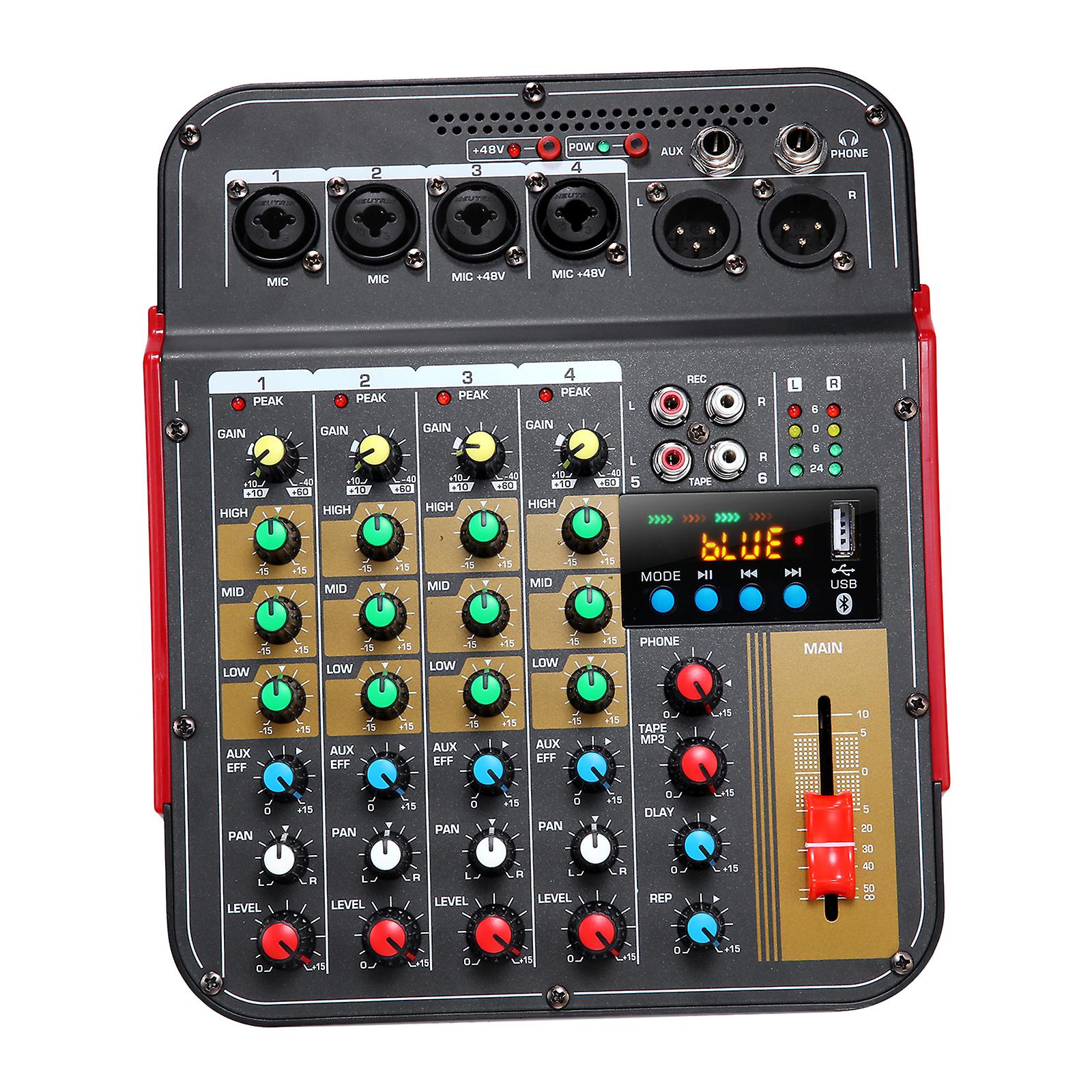 MG4 Mini Audio Mixer Sound Bluetooth Compact 4-Channe for Singing DJ Studio