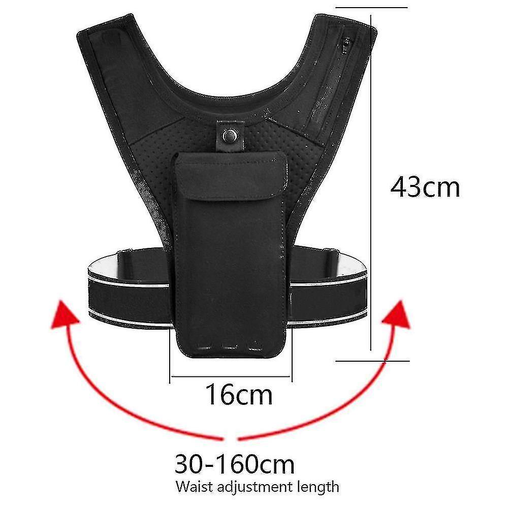 Training And Running Vest Phone Holder- Breathable, Durable, Water Resistant - Adjustable