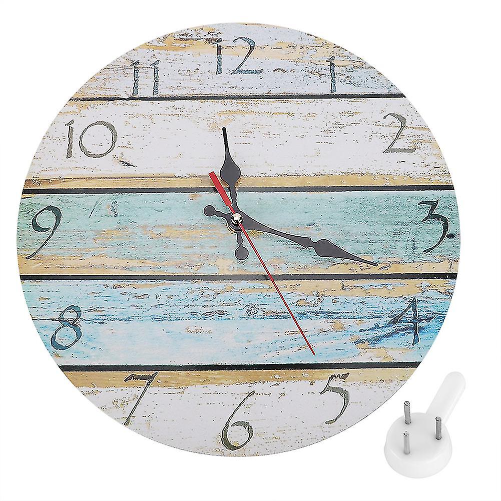 Decorative Round Wall Clock with Arabic Numerals for Home and Office (1)