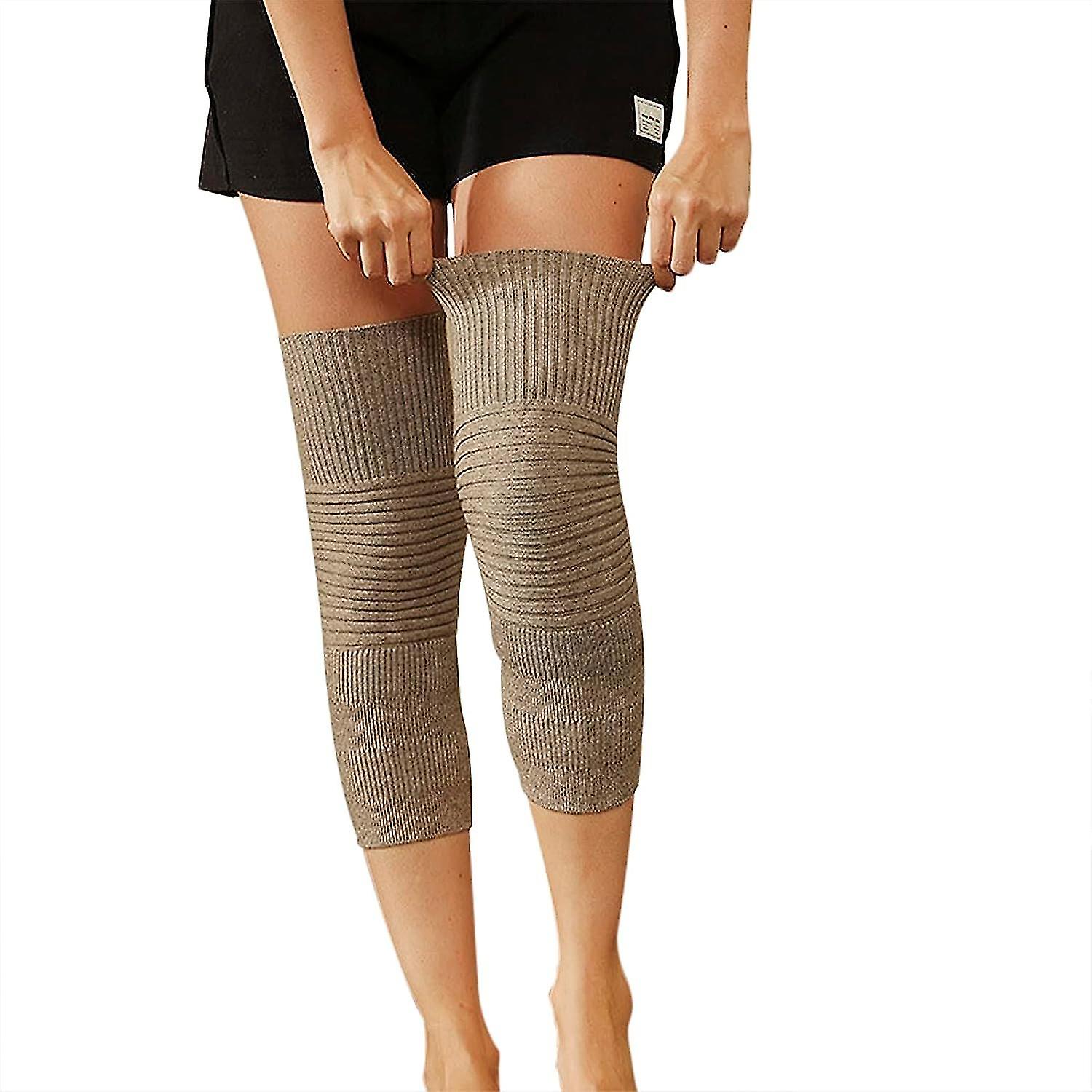 超暖かいニット膝ブレースソフト高弾性居心地の良い膝サポート軽量肌に優しい痛みの緩和防風ストレスレッグウォーマーに最適