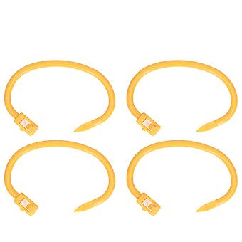 4pcs Bull Nose Ring Nylon Gelb Hochelastisch Leichter Bauernhof Kuh Nasenring für Rinder S