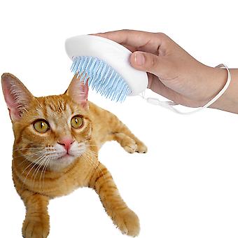 katt hund massage kam hårborttagning bekväm borste för husdjursrengöring grooming tillbehörljusblå