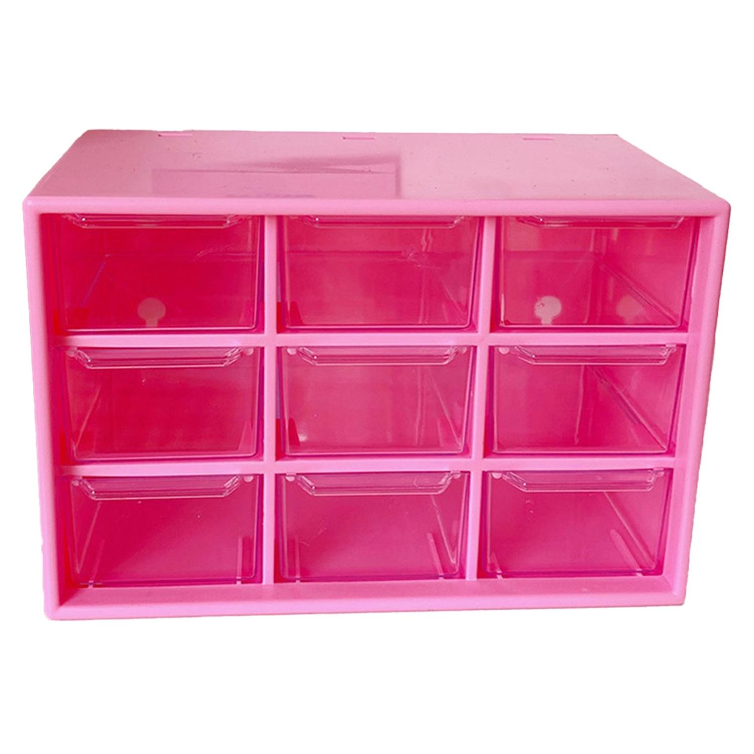 Storage Box 9 Grids Dust-proof Easy Clean Multi-functional Plastic Drawer Jewelry Box Household Supp