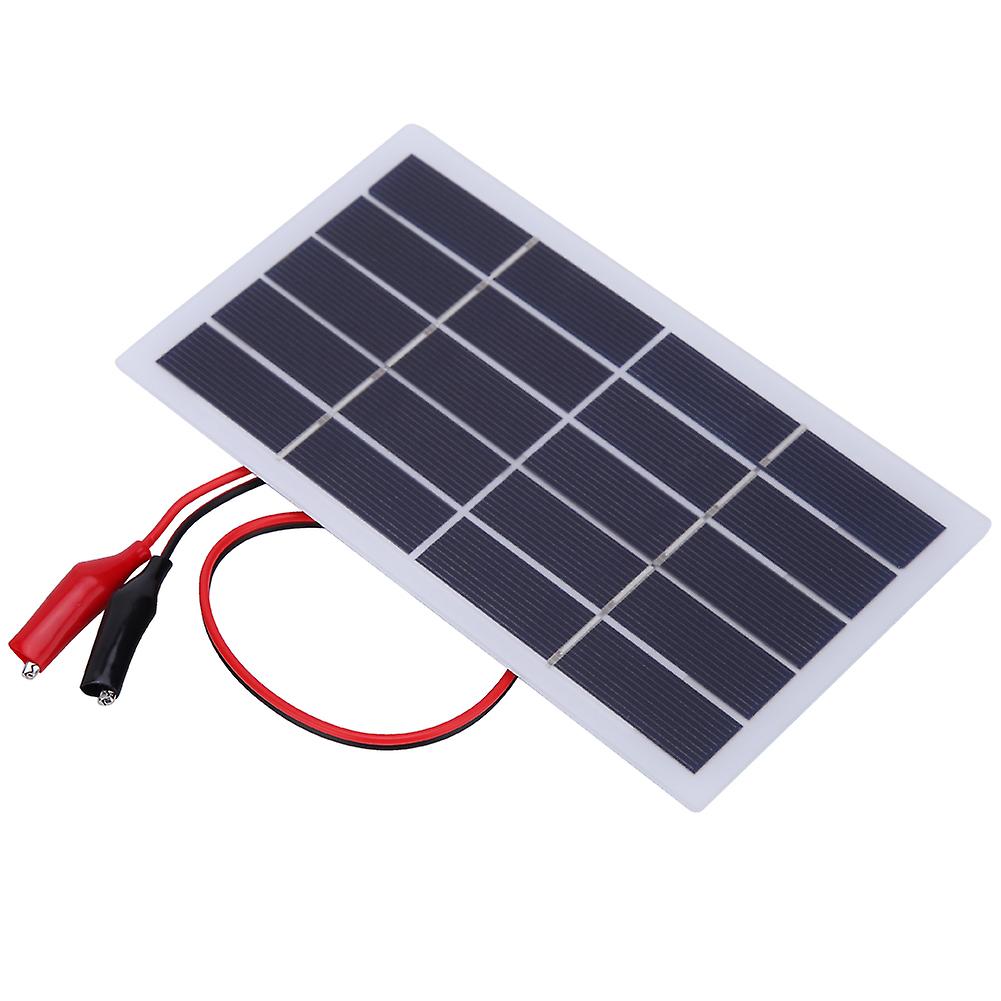 Solar Charge Panel 2W 5V Polycrystalline Silicon DIY Using Lightweight Solar Panel with Clip for Home Scientific DIY Project 173 x 99 x 2 mm (5V