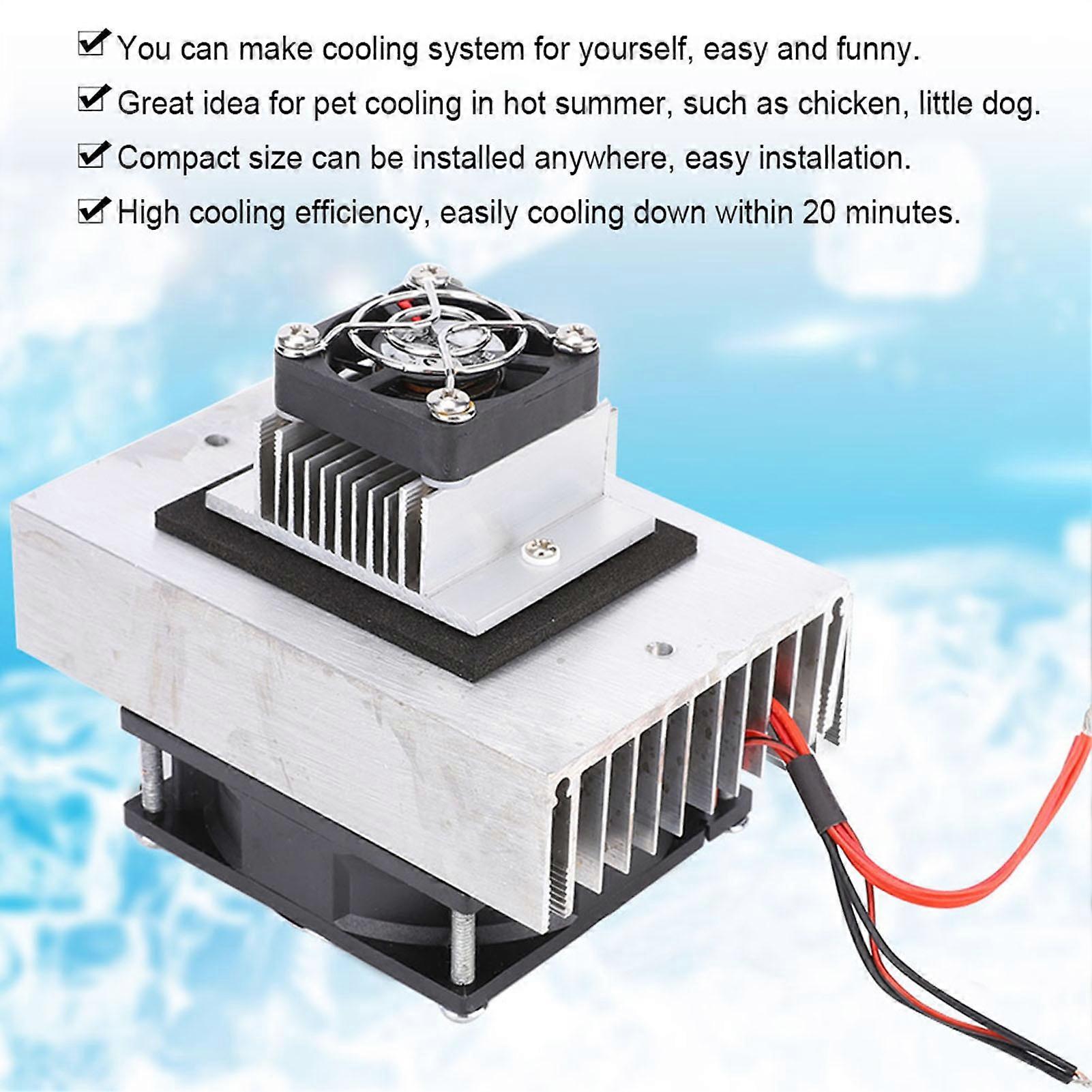 Uadme Refrigerator Refrigeration System DC12V Semiconductor Fridge/Refrigeration Cooling System DIY Kit Mini Air Conditioner