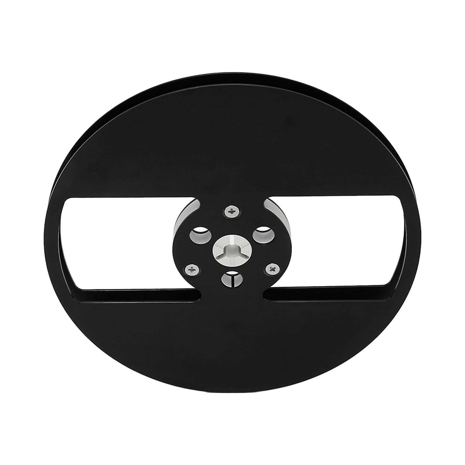 1/4 7 Inch Empty Tape Reel Aluminum Alloy 2 Holes Universal Open Reel Takeup Reel for Nab Opening Machine Part for TEAC Black