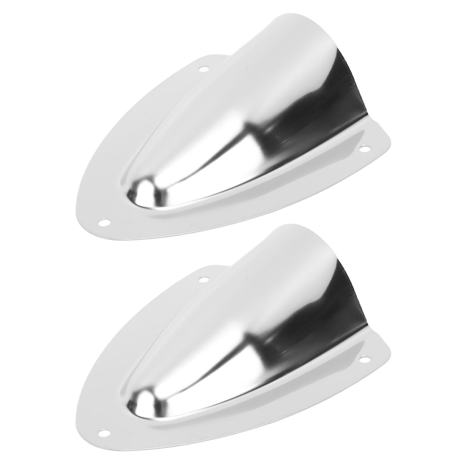 Edelstahl Clamshell Entlüftungsabdeckungen 100mm 2er-Set Langlebig Korrosionsbeständig für Boote Yachten Fischerboote Belüftungssystem Mountin