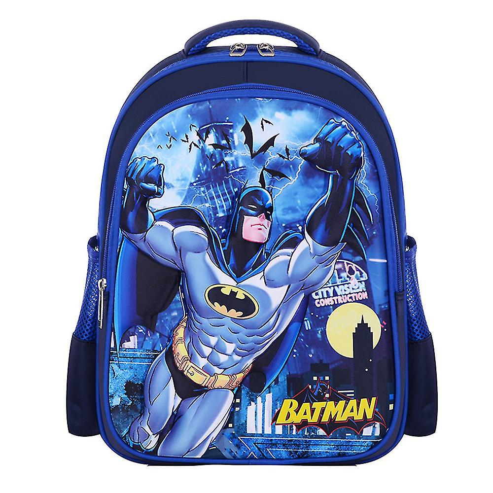 Kids Backpacks Captain America/batman/car Printed Waterproof School Bag Gifts