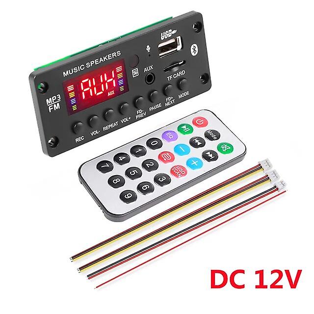 Handsfree 2*25W 50W amplifier Car Audio USB TF FM Radio AUX Bluetooth 5.0 9V 12V MP3 WMA Decoder Board MP3 Player with Remote Bluetooth Transmitters
