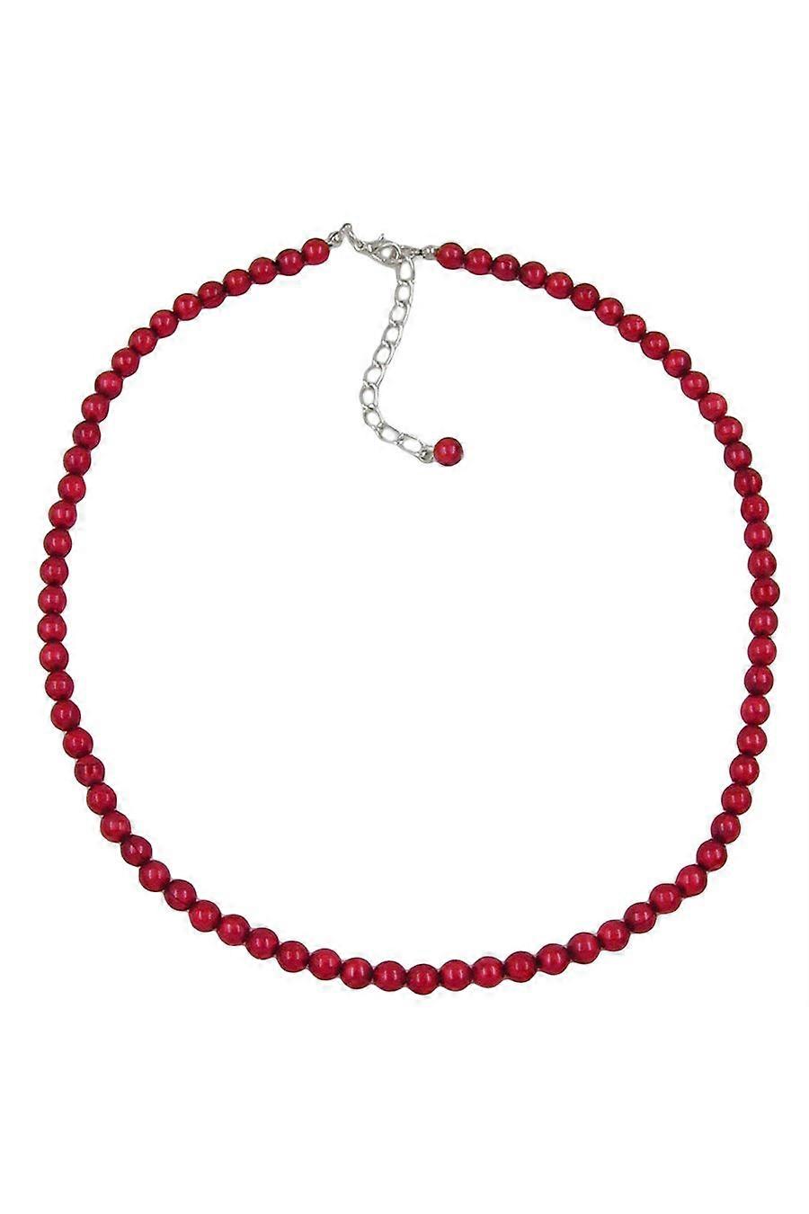 Necklace Beads 6mm Silky/ Wine/ Red - Gl05966