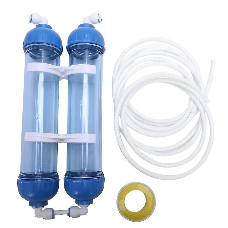 AD-Water Filter 2Pcs T33 Cartridge Housing Diy T33 Shell Filter Bottle 4Pcs Fittings Water Purifier For Reverse Osmosis System~4212