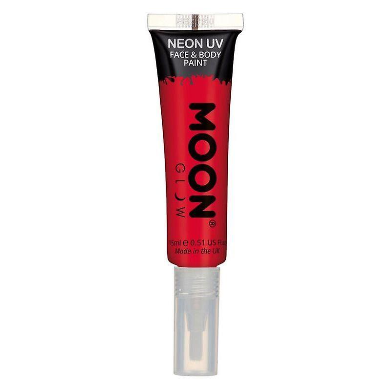 Moon Glow Intense Neon Uv Face Paint Single, With Brush Applicator, 15ml M03024