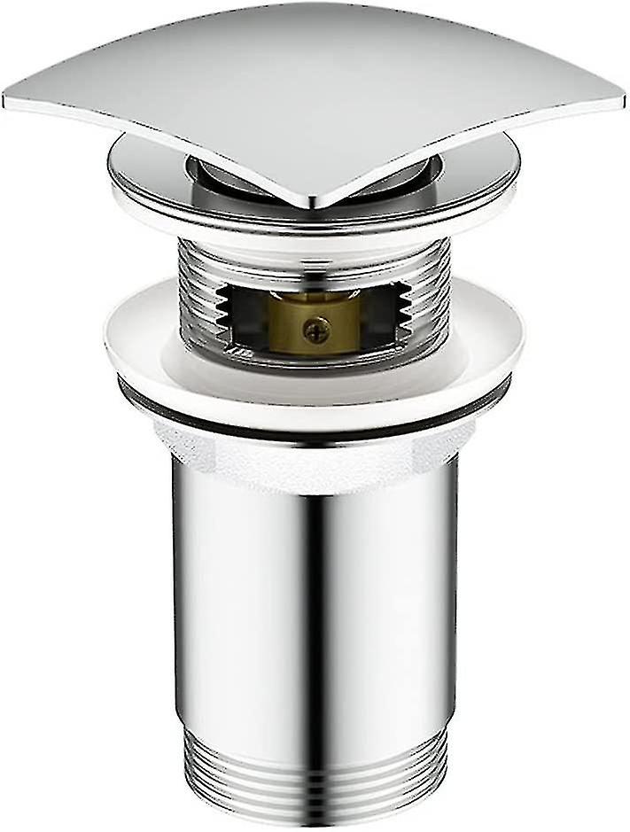 Chrome Pop-Up Basin Overflow Drain Valve
