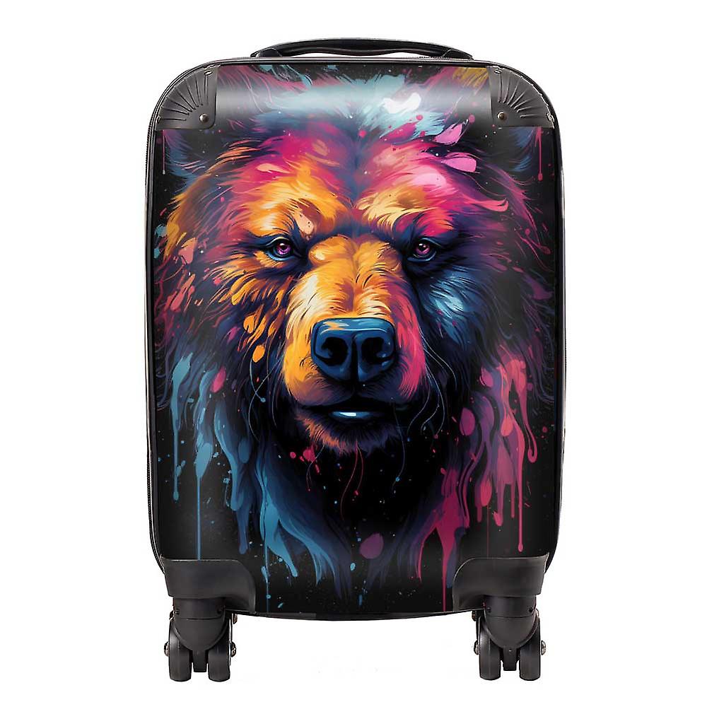 Splashart Bear Face Suitcase