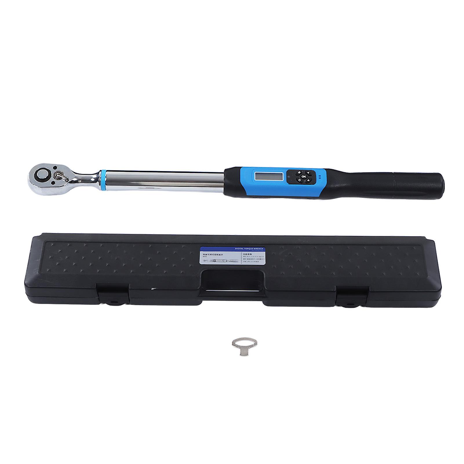 Digital Display Torsion Wrench 1/2in Drive Dual Way CW CCW Preset Adjustable Torsion Spanner