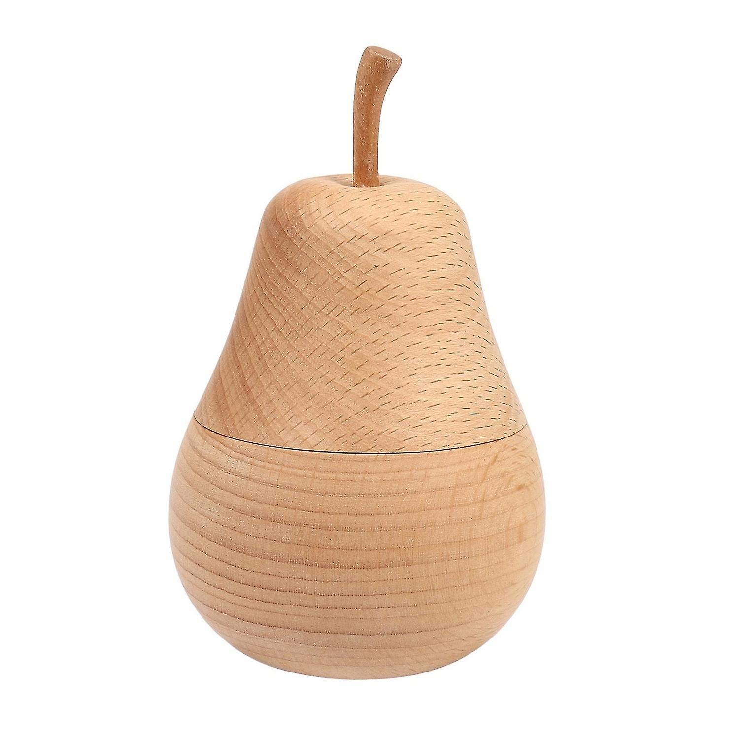 Wooden toothpick storage black walnut toothpick storage box small pear-shaped fruit fork jar contain