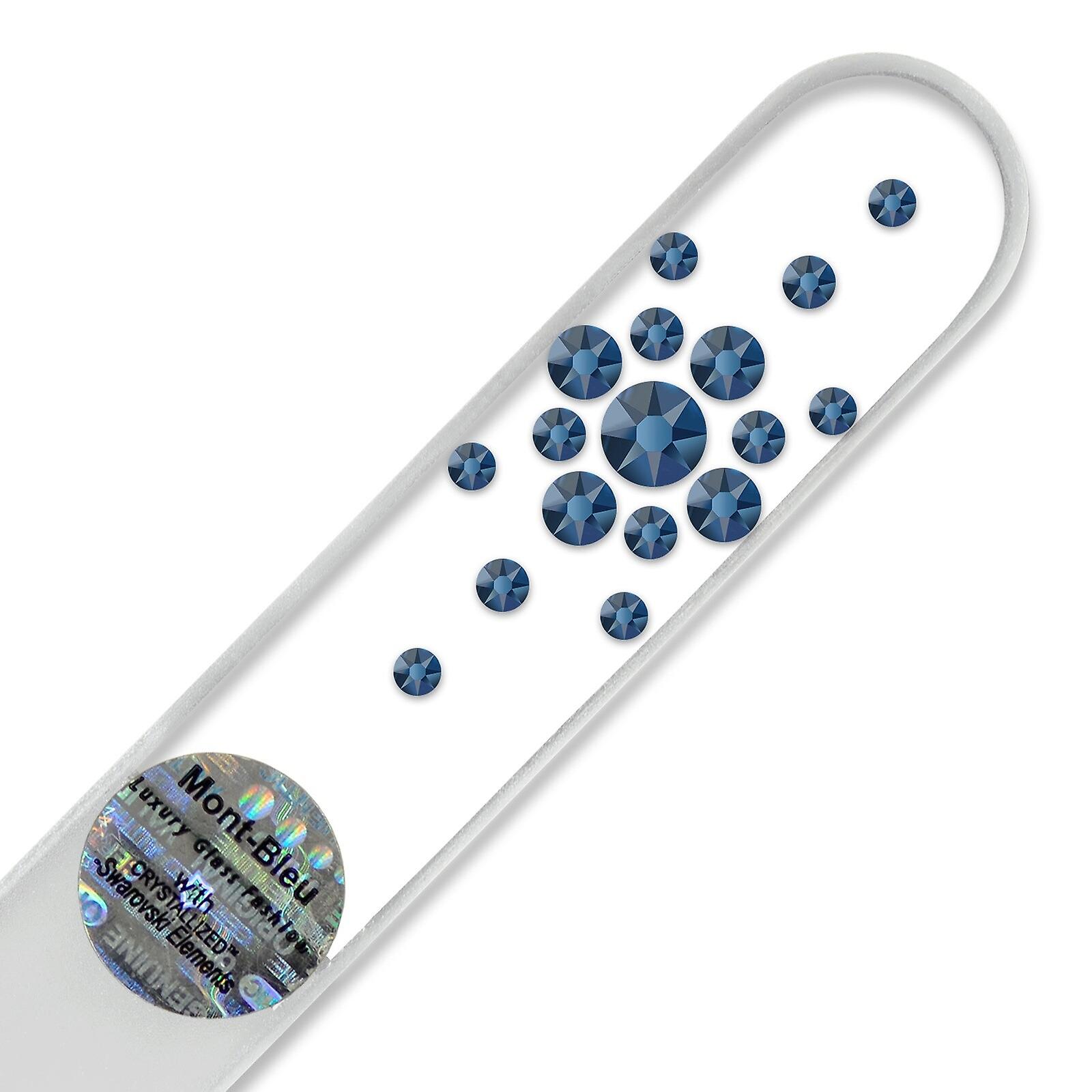 Mont Bleu Snowflake Crystal Nail File LE-6 - Metallic Blue