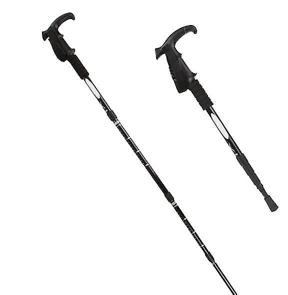 Black Collapsible Ultralight Antishock Telescopic Hiking Poles X3288