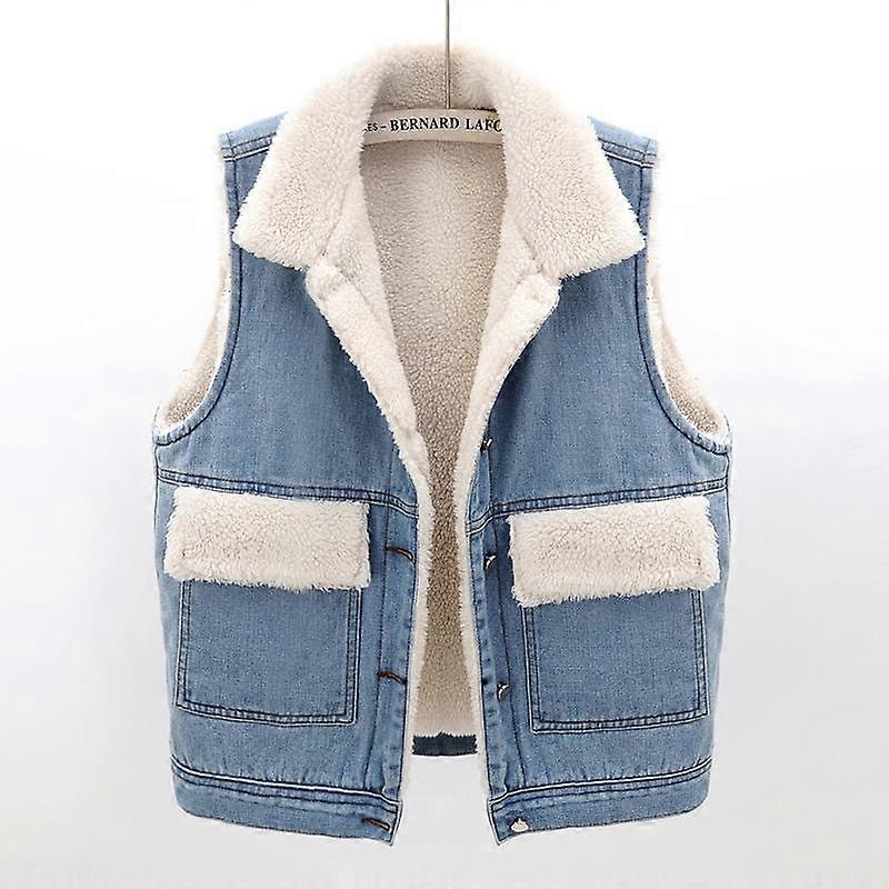 Sleeveless Jeans Insulation Vest