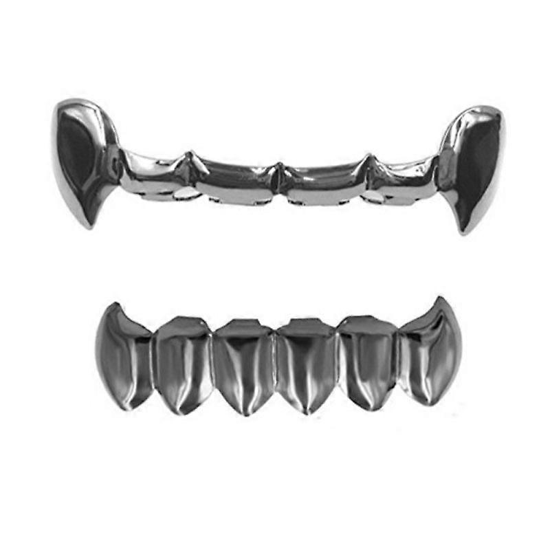 18k Gold Plated Vampire Vampire Tooth Set Of 2 Single Fangs And 6 Bottoms