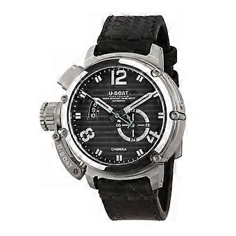 Chimera 46mm ss black Men's Analog Automatic Watch with Cowhide Bracelet 9605
