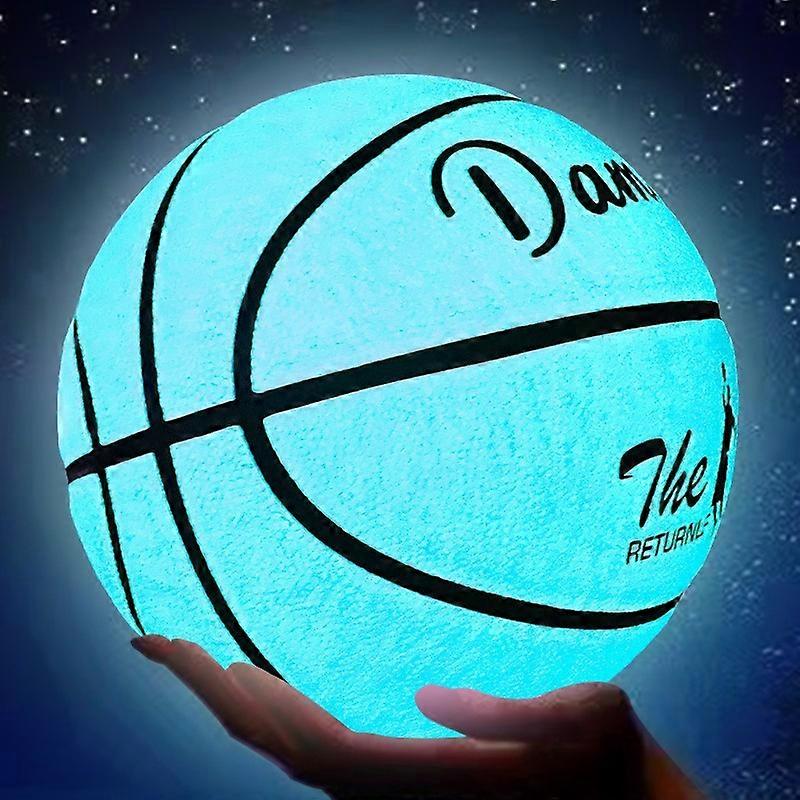 Glow basketboll No.5, No.7, No.6, barn vuxna studenter PU mjukt läder utomhus slitstark och halkfri