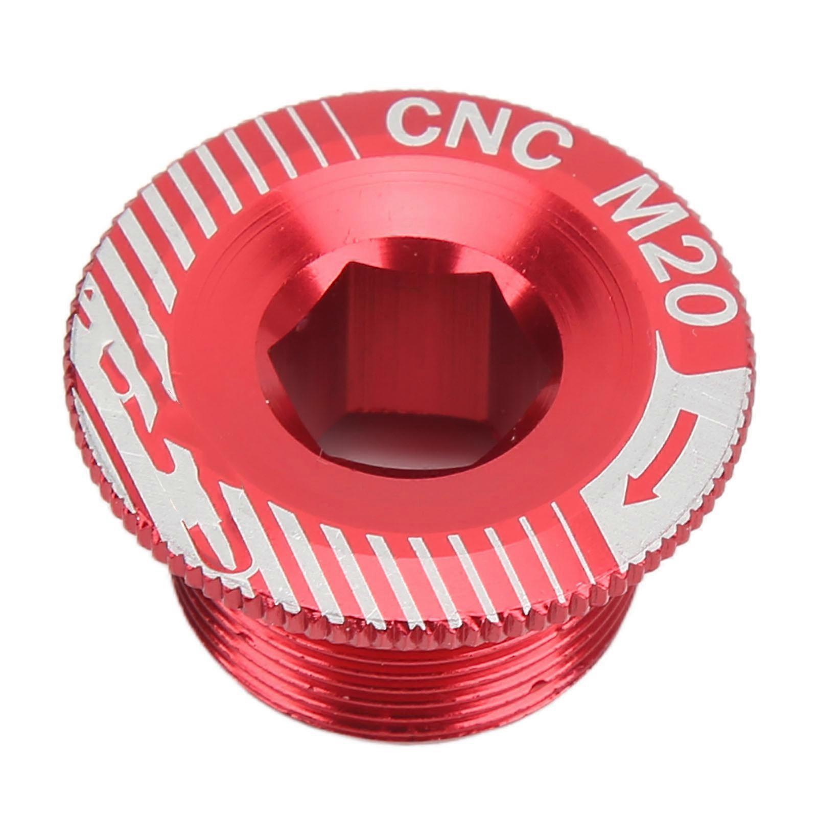 Cykel vevarmsskruvar Aluminiumlegering M20 vev fästskruv Cykel vevparti arm bultarM20 Röd