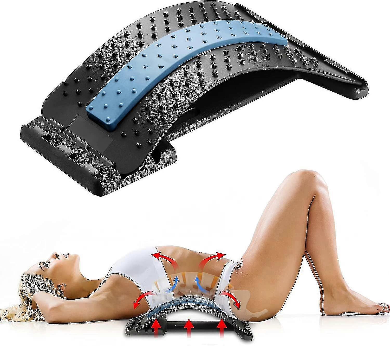 Back Stretcher,lumbar Back Stretching Deviceadjustable Posture Correction Body Relax Suita