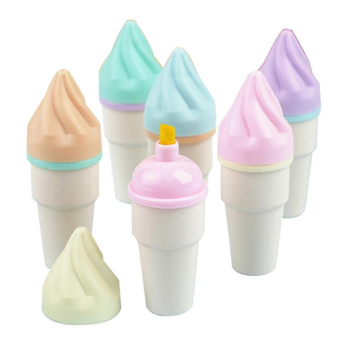 Cute Ice Cream Cone Markers & Highlighters Set, Multicolored Pens