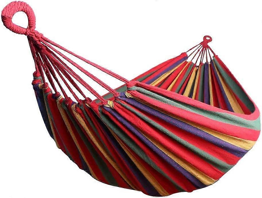 Portable travel canvas hammock