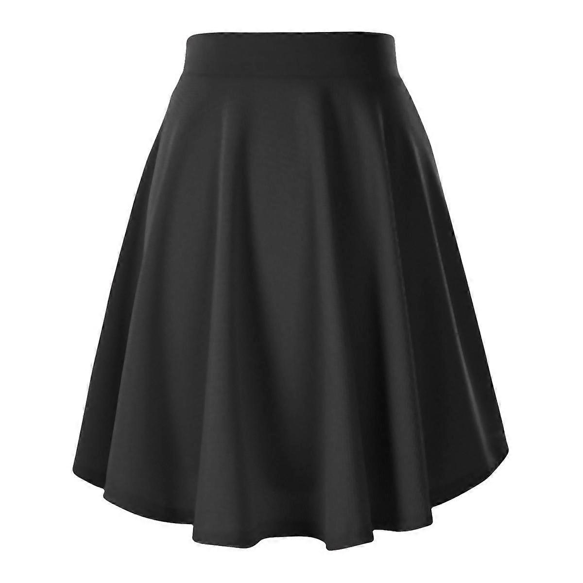 Women's Basic Versatile Stretchy Flared Casual Mini Skater Skirt