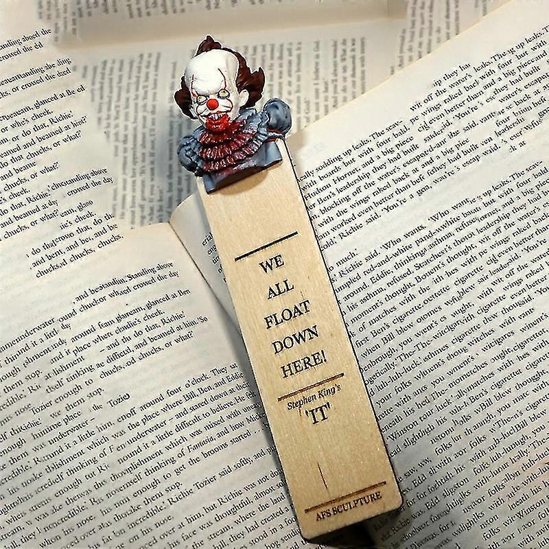Marque-pages d'horreur en résine 3D, motif dessin animé, idéal comme cadeau pour les amoureux des livres