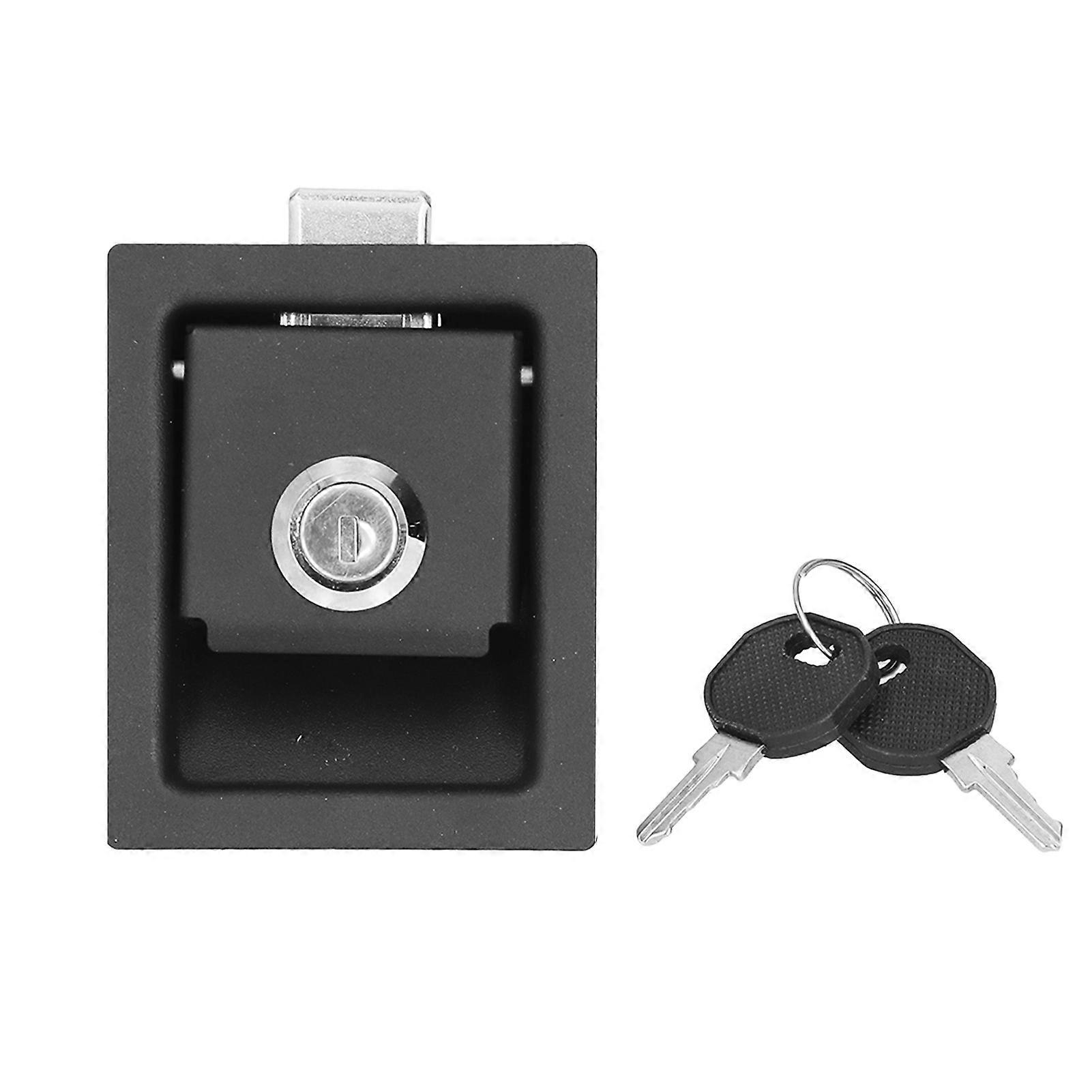 RV Generator Cabinet Door Lock Square Zinc Alloy with 2 Keys Repair Replacement for Yacht Home