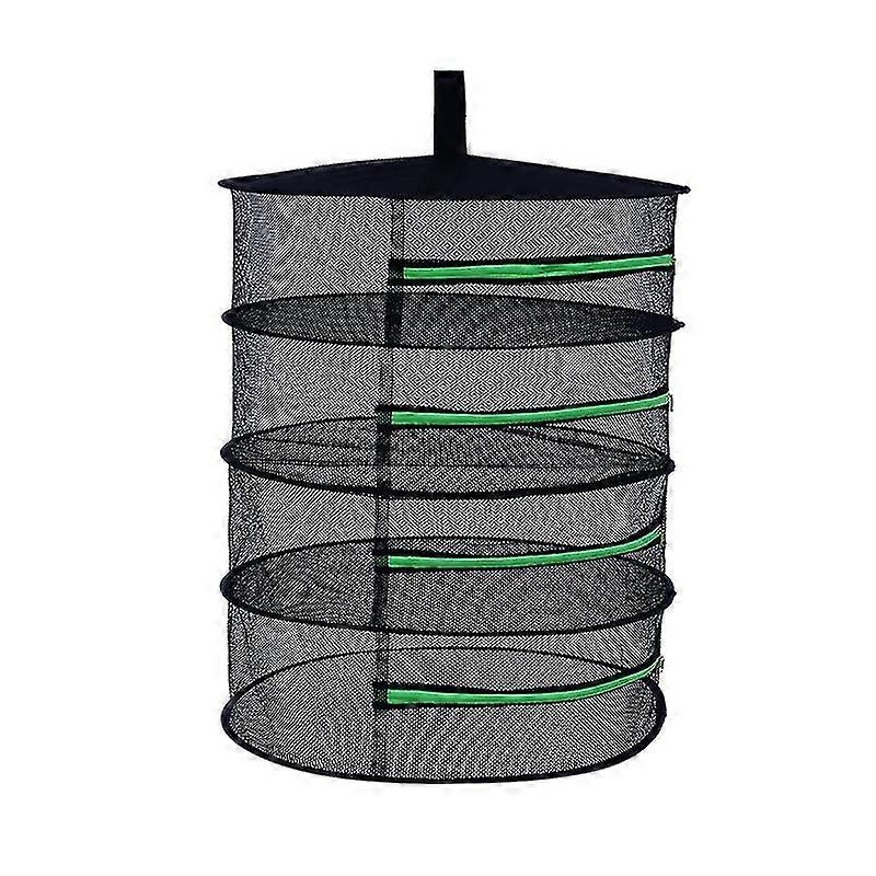 drying net herbs black, 4-layer hanging herb dryer zipper plant drying rack, mesh drying net for herbs, plant, meat, flowers, onions, fish, vegetables