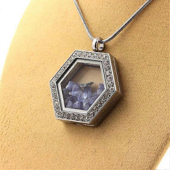 Raw Benitoite necklace